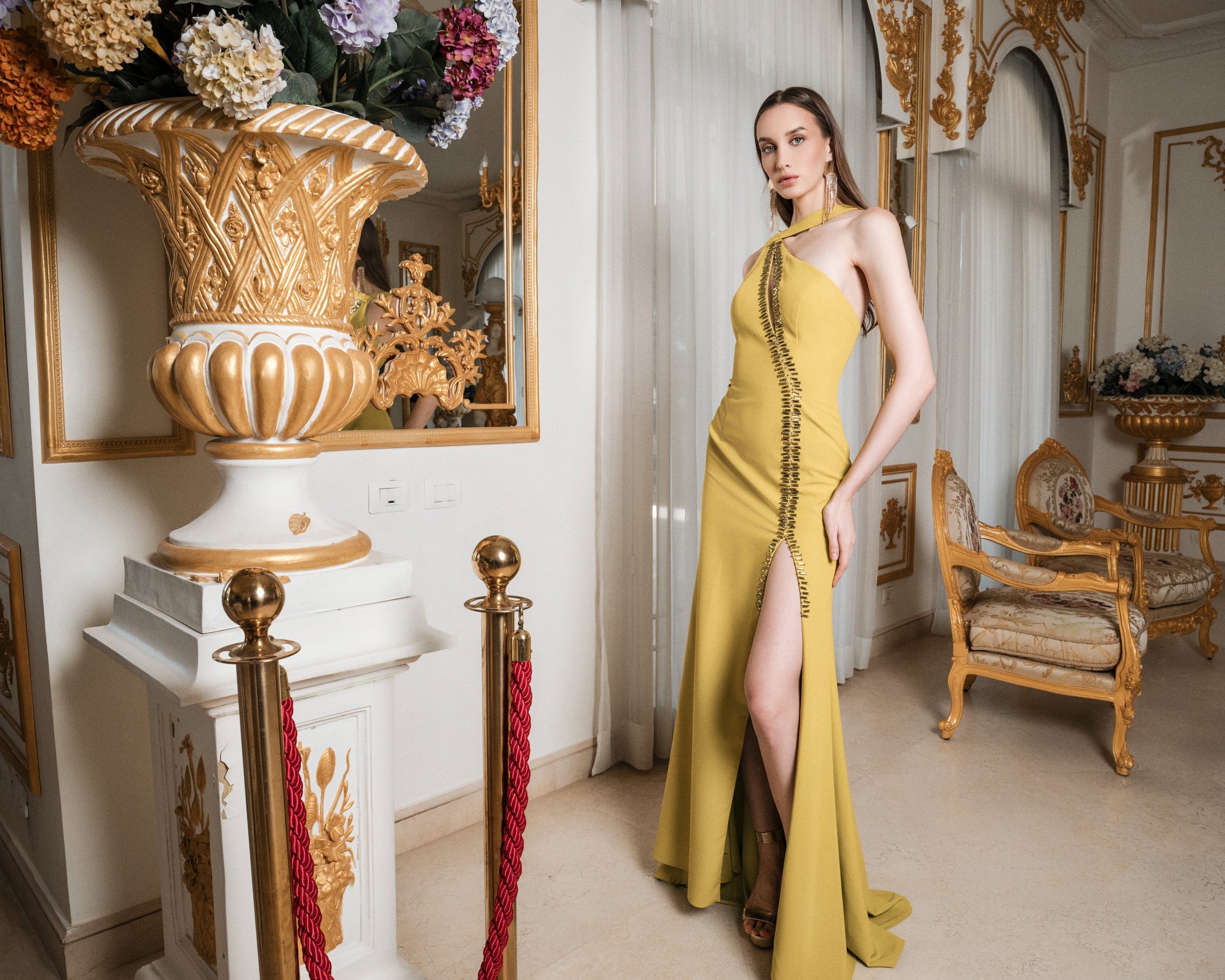 An evening gown from the Ethereal collection, photographed in Beirut