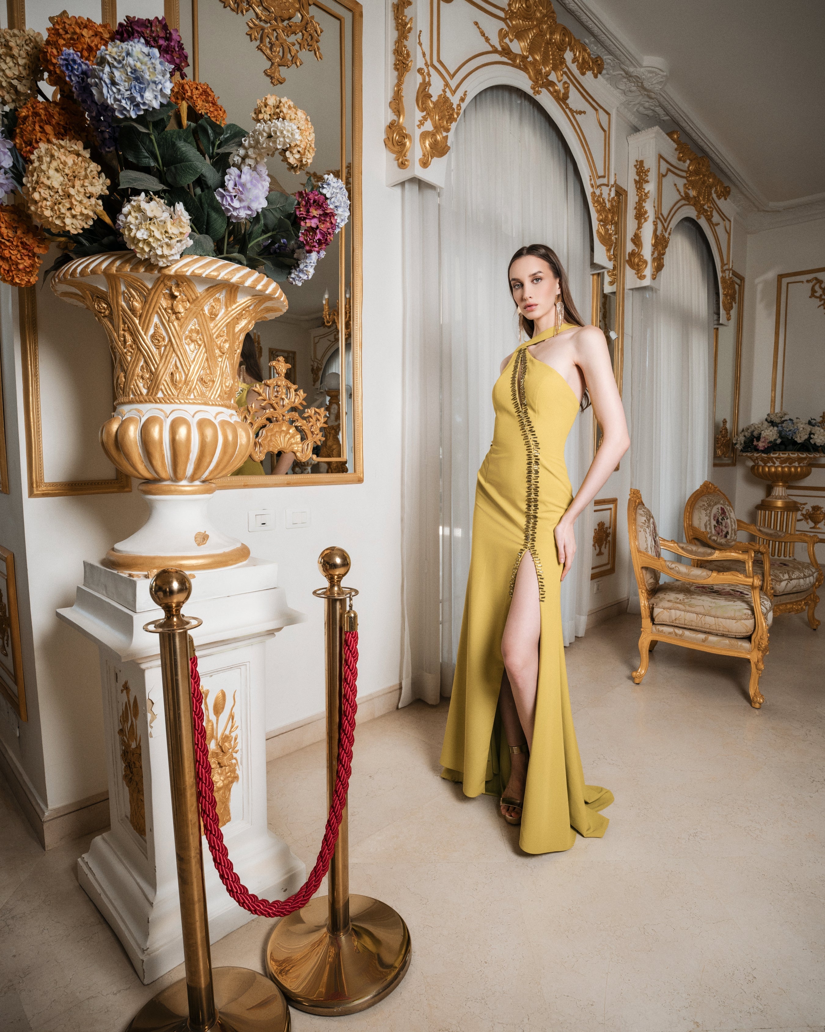 An evening gown from the Ethereal collection, photographed in Beirut