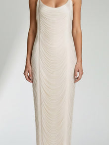 TEXTURED MIDI DRESS