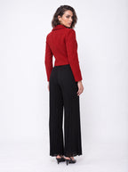 PLEATED WIDE LEG PANTS