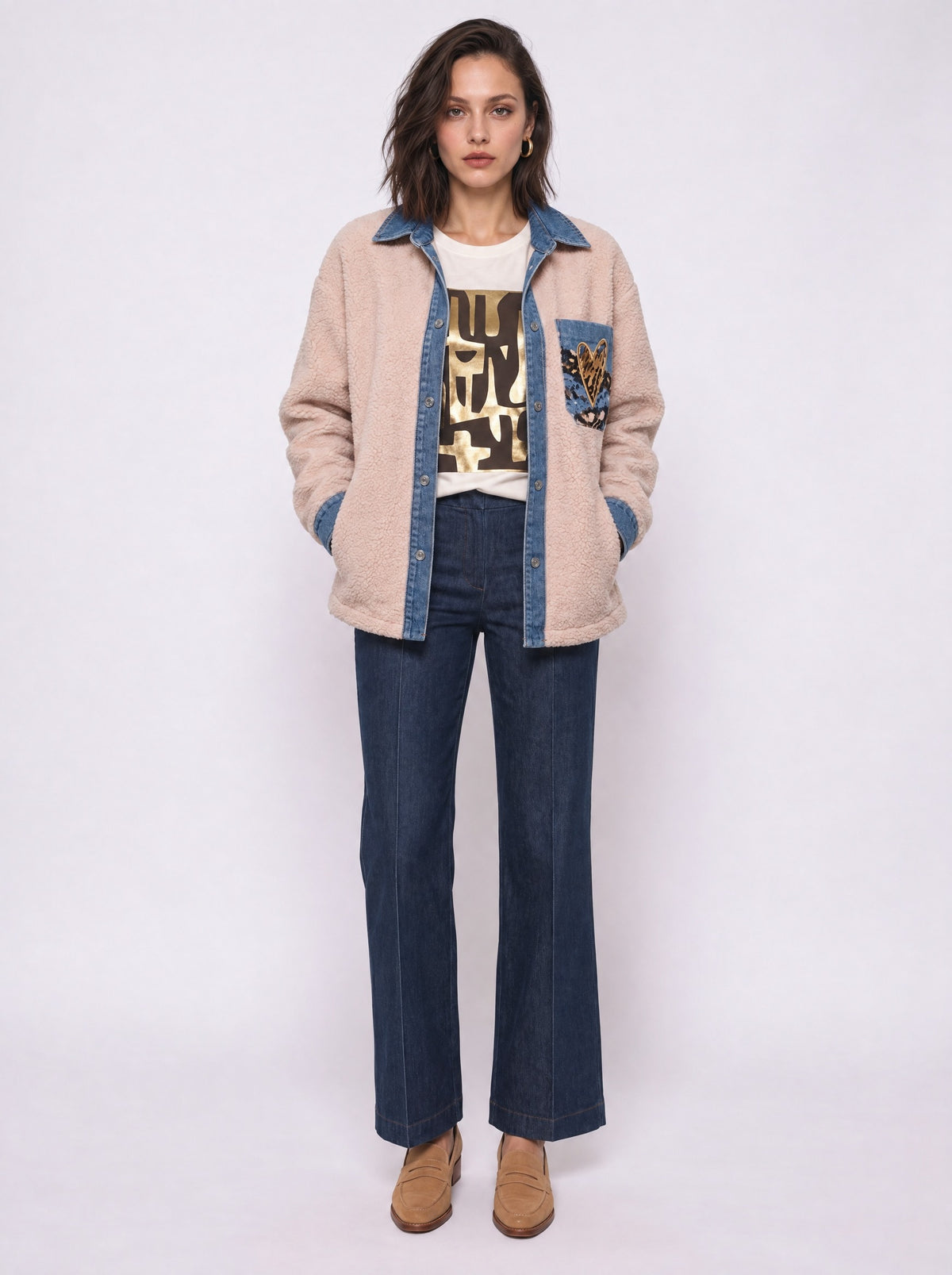 GRAPHIC GOLD FOIL CREW-NECK T-SHIRT