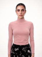 SEQUINNED FLORAL VELVET FLARED TROUSERS