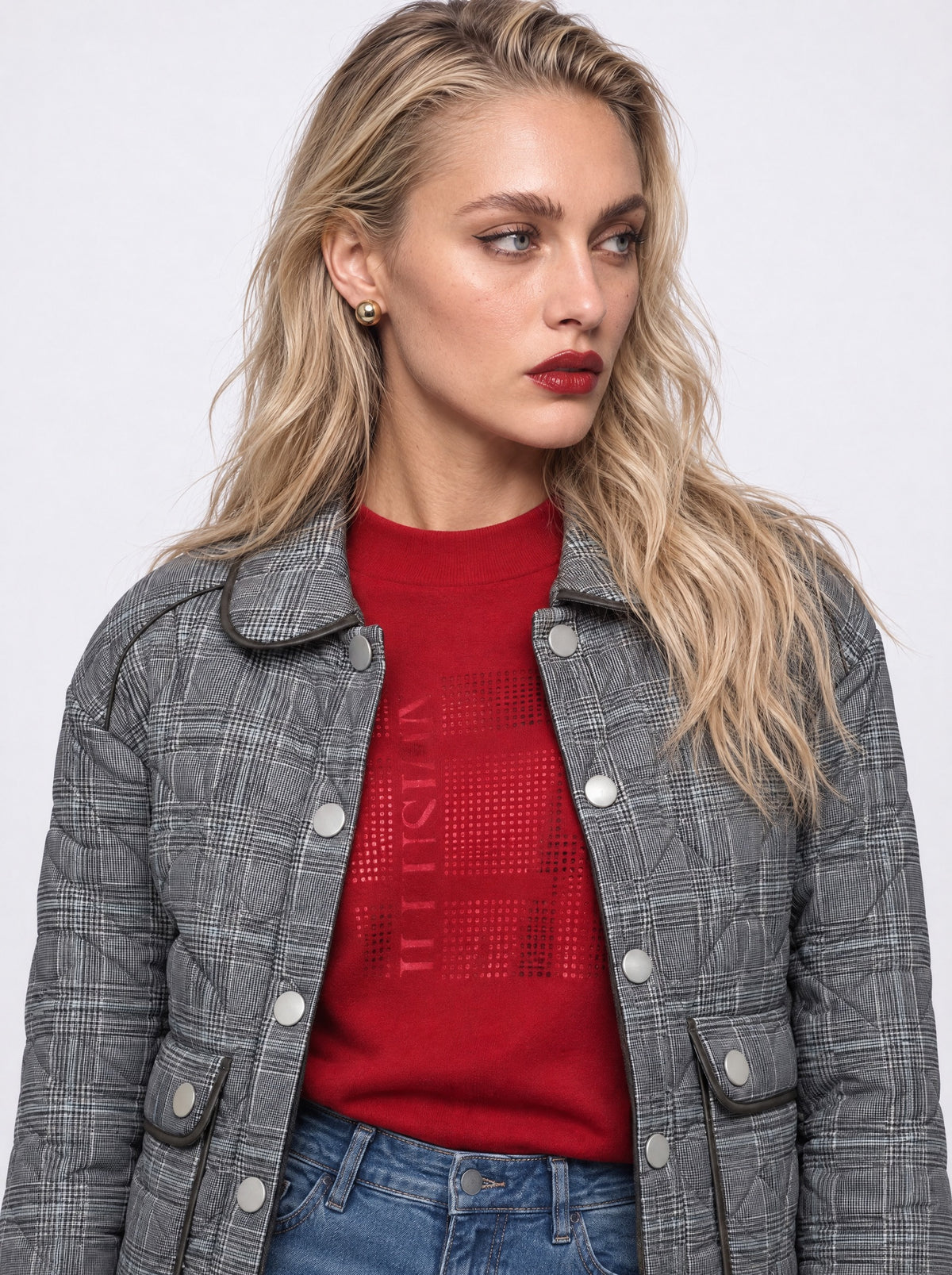 CHECK PADDED JACKET