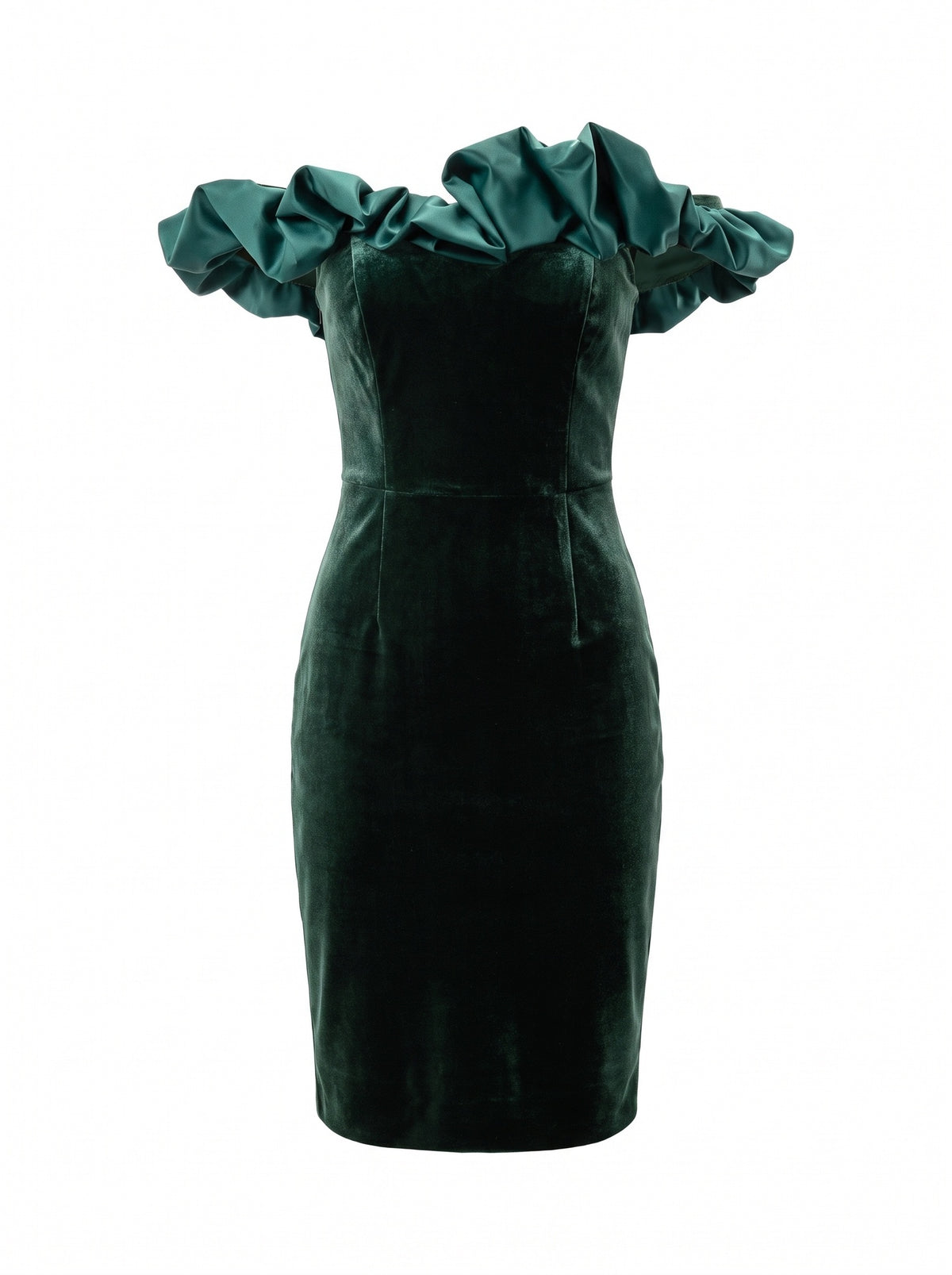 Ruffle Velvet Dress