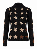 Star Print Knit Sweater