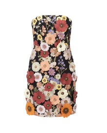 BOTANICAL STRAPLESS MINI DRESS