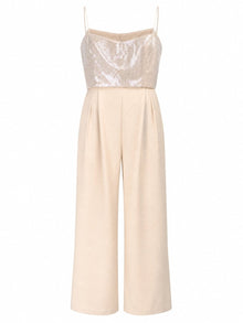 SEQUIN BUSTIER WIDE-LEG TROUSER SET