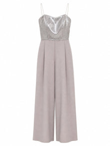SEQUIN BUSTIER WIDE-LEG TROUSER SET