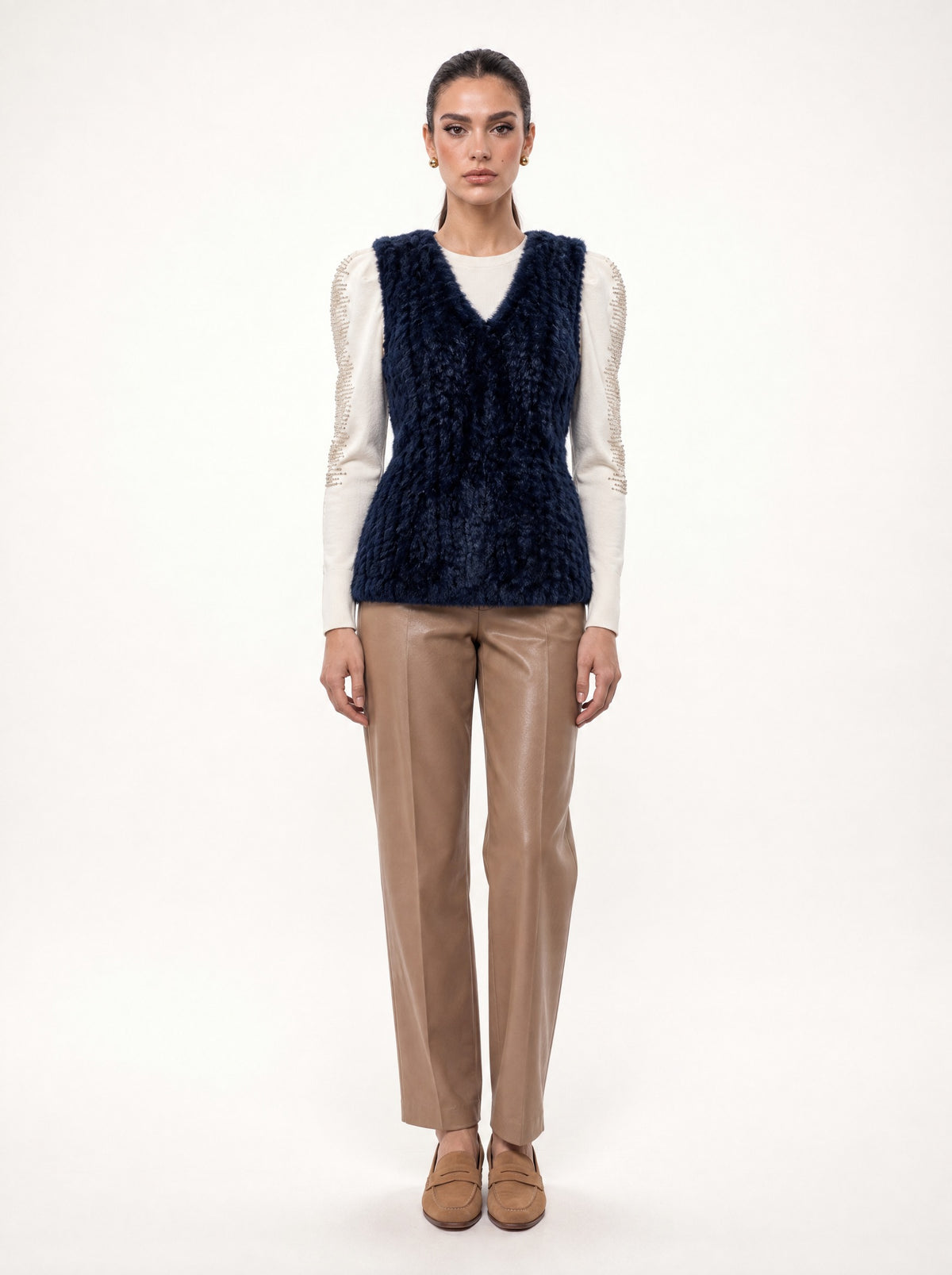 SLEEVELESS FAUX FUR VEST