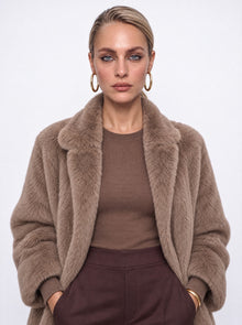 ASYMMETRIC TIE-WAIST CREWNECK KNIT