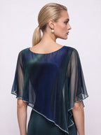 ELEGANT SHEER OVERLAY DRESS