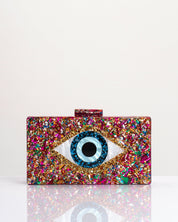 EYE GLITTER CLUTCH