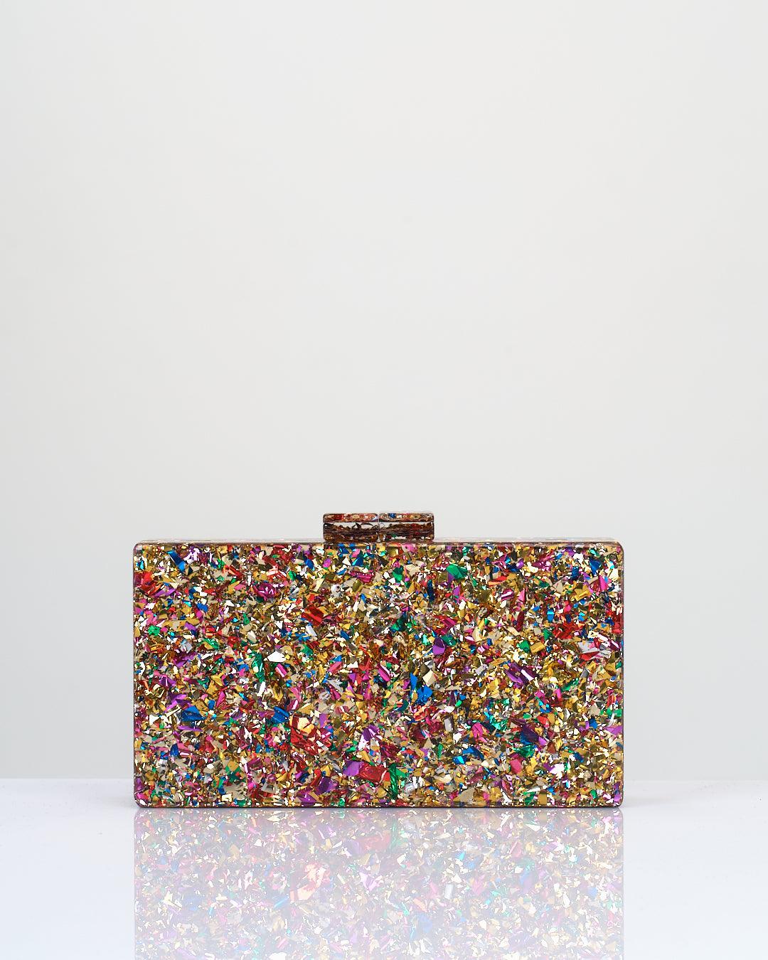 EYE GLITTER CLUTCH