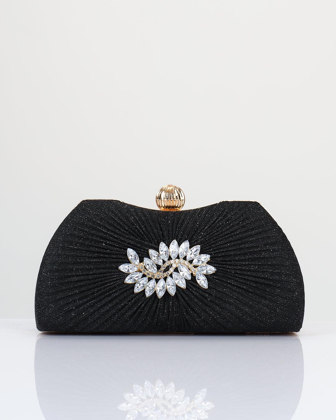 CRYSTAL EMBELLISHED EVENING CLUTCH