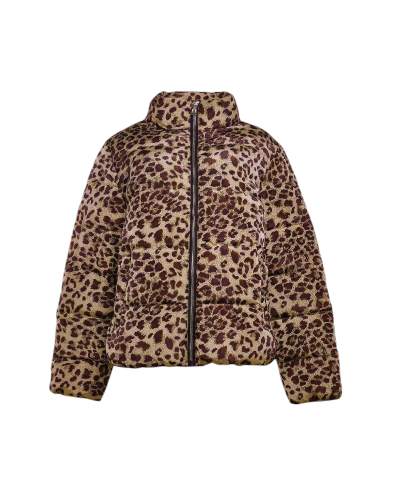 LEOPARD PRINT PUFFER JACKET