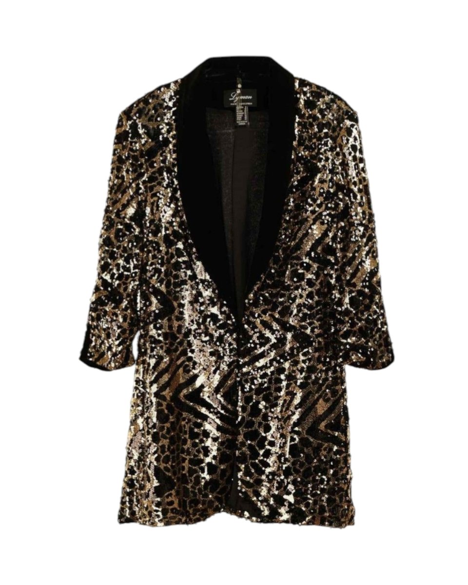 SEQUIN VELVET BLAZER