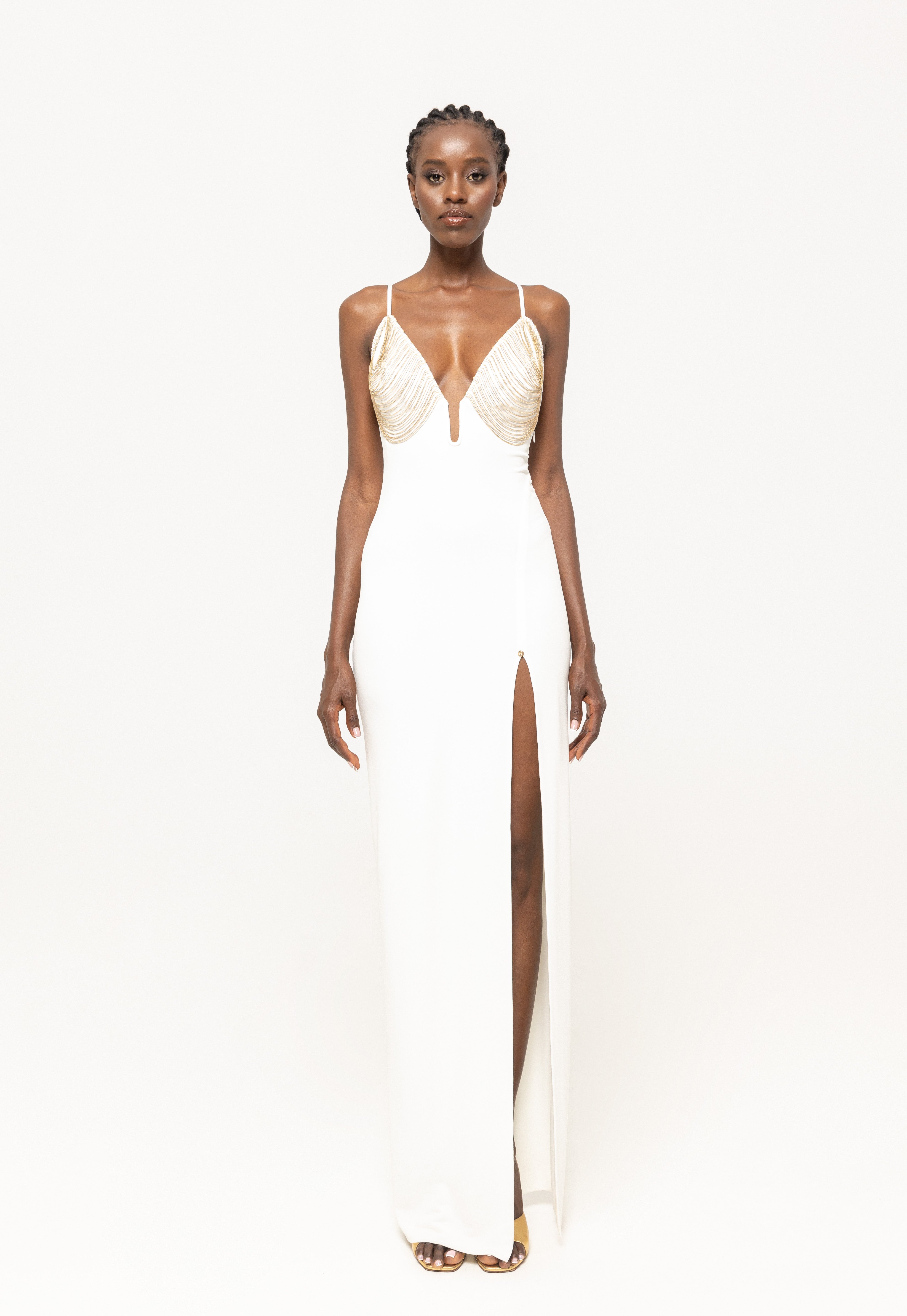 GODDESS CHAIN BUST GOWN