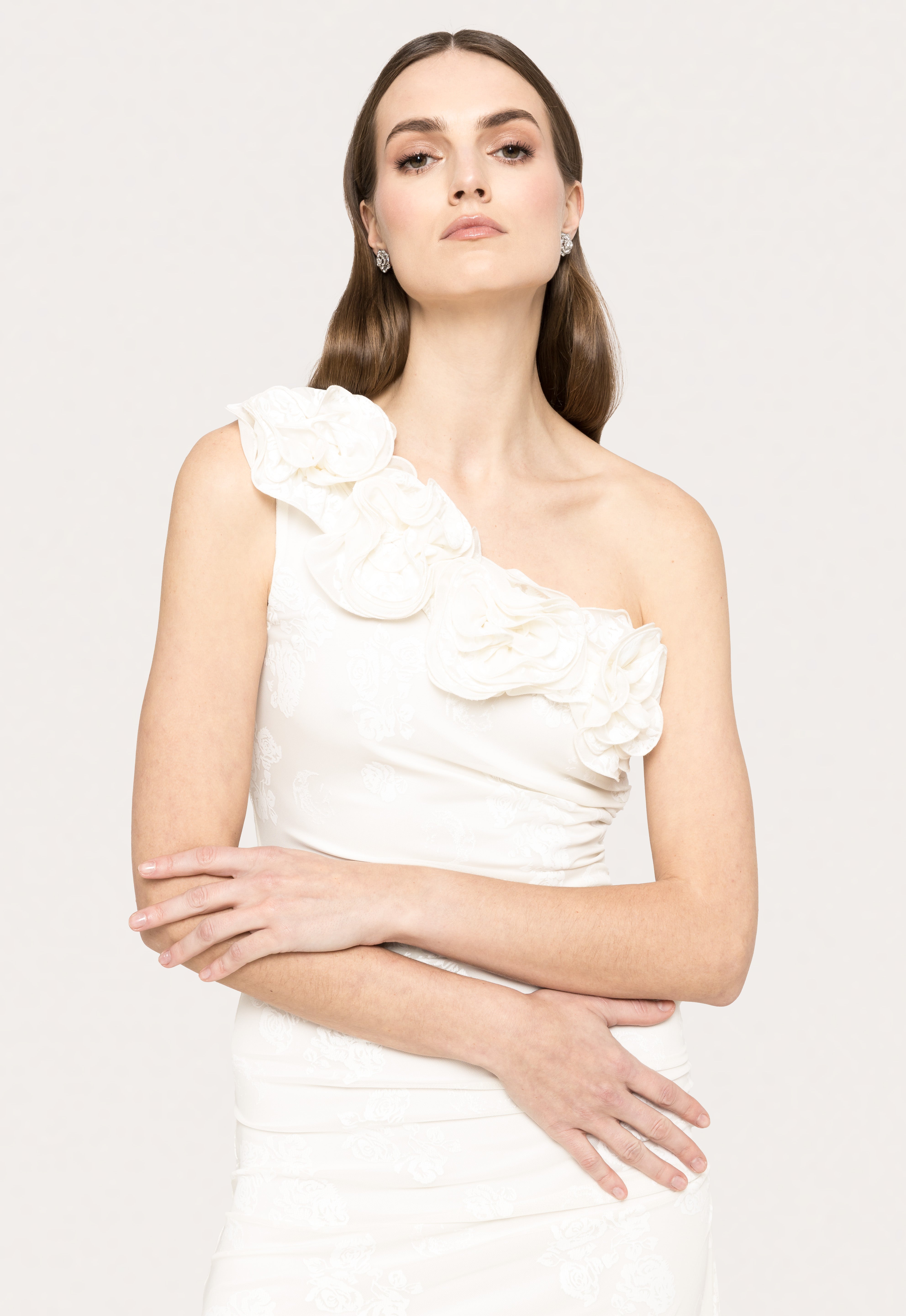 FLORAL ONE-SHOULDER DRESS