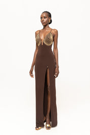 GODDESS CHAIN BUST GOWN