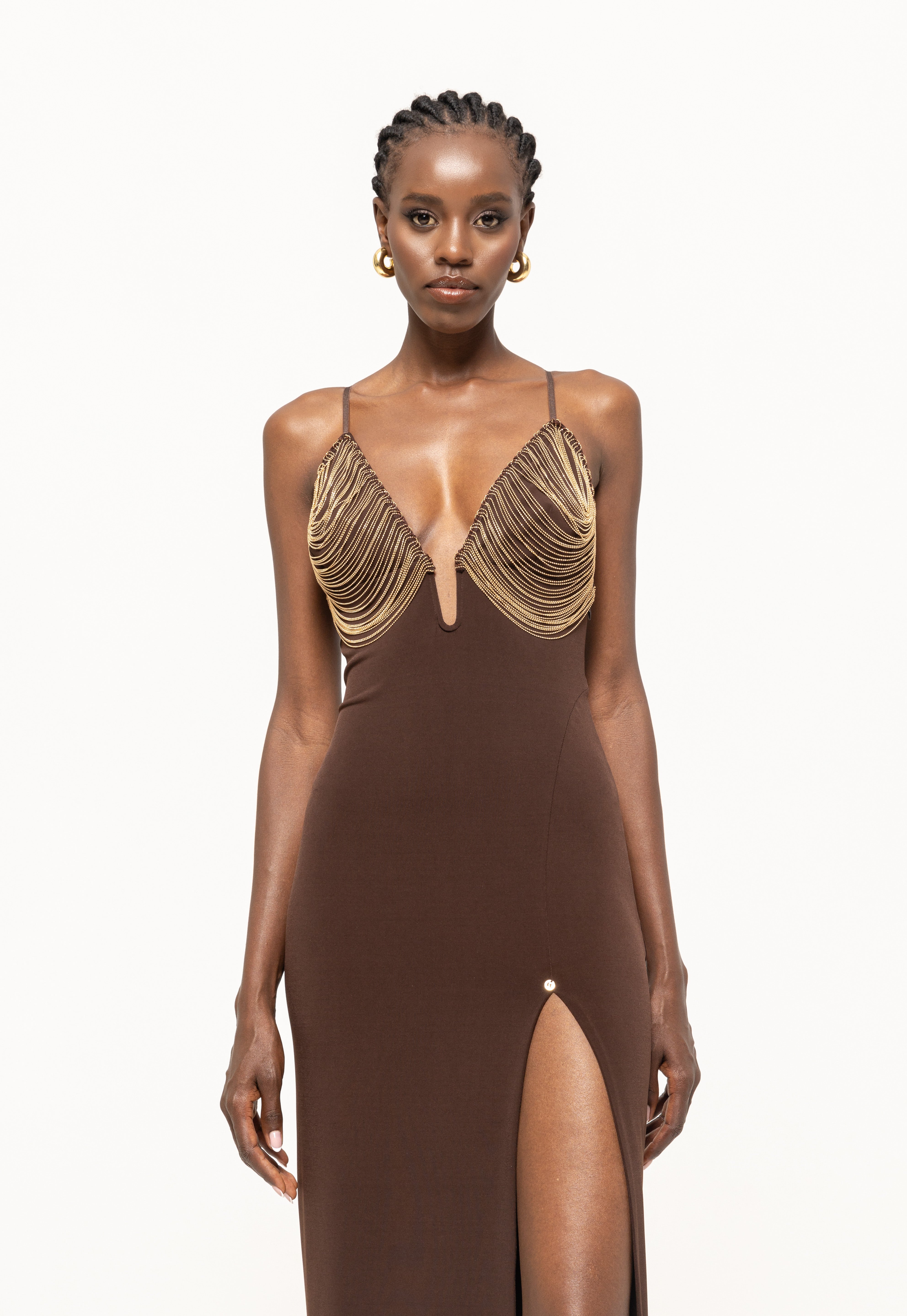 GODDESS CHAIN BUST GOWN