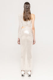 ASYMMETRIC CUTOUT GOWN