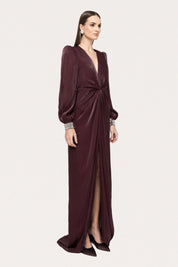 PLUNGED TWIST GOWN