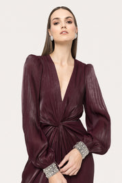 PLUNGED TWIST GOWN
