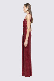 SEQUIN HALTER GOWN