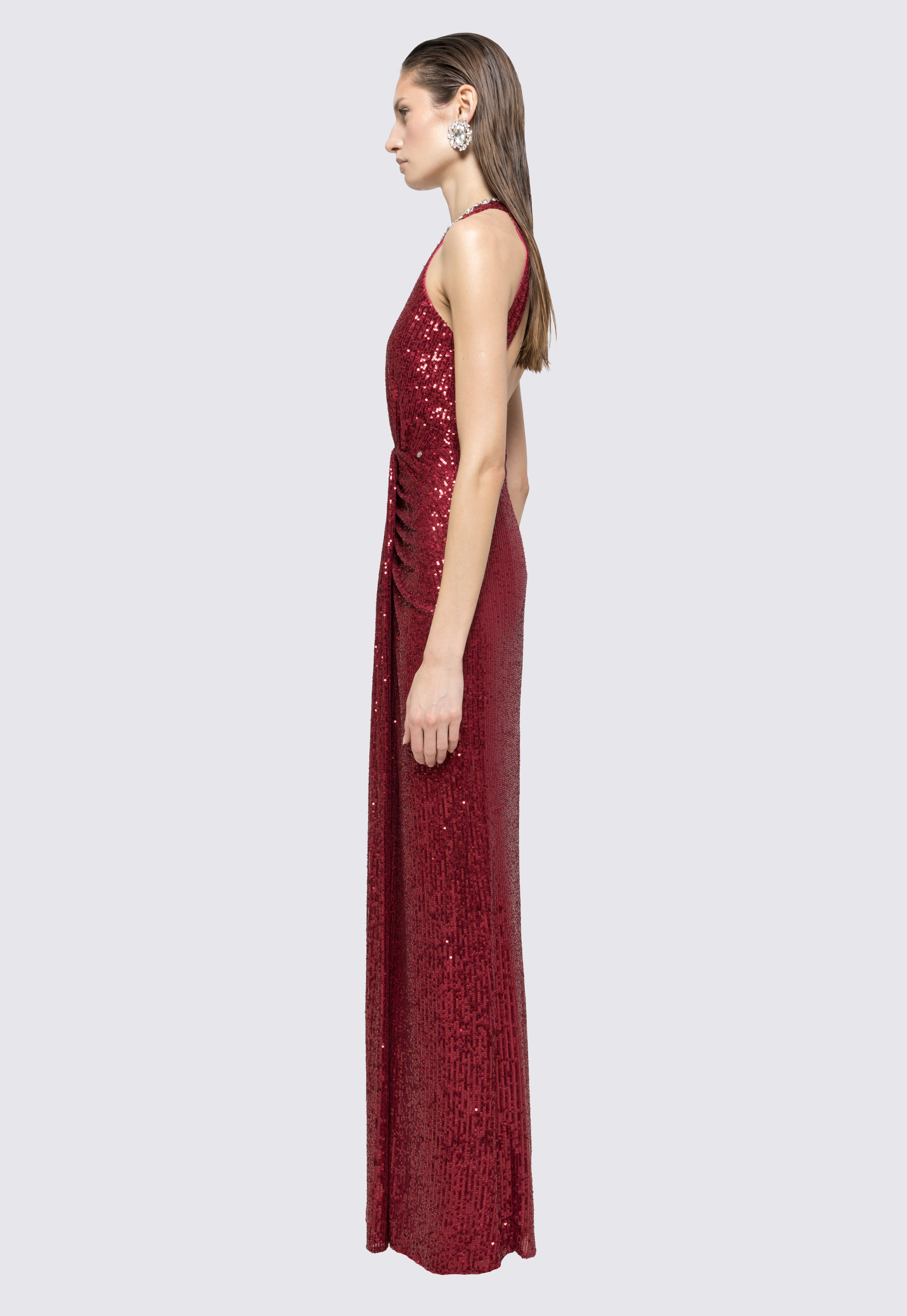 SEQUIN HALTER GOWN