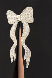 STRAPLESS BOW SLIT GOWN