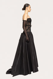 SHEER CORSET BALL GOWN