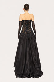 SHEER CORSET BALL GOWN