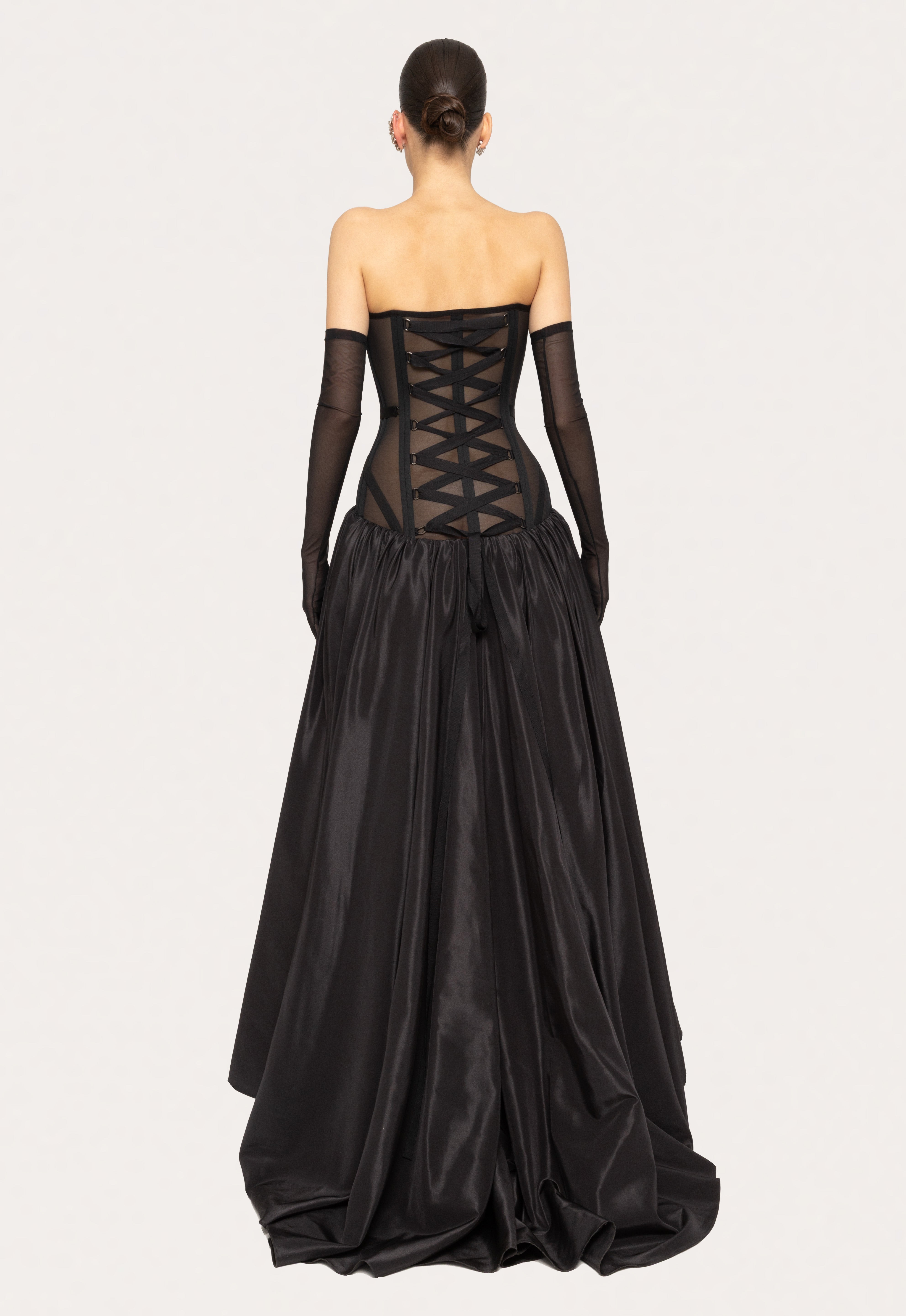 SHEER CORSET BALL GOWN
