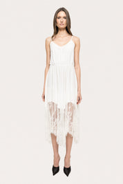 LACE SHEER MIDI DRESS