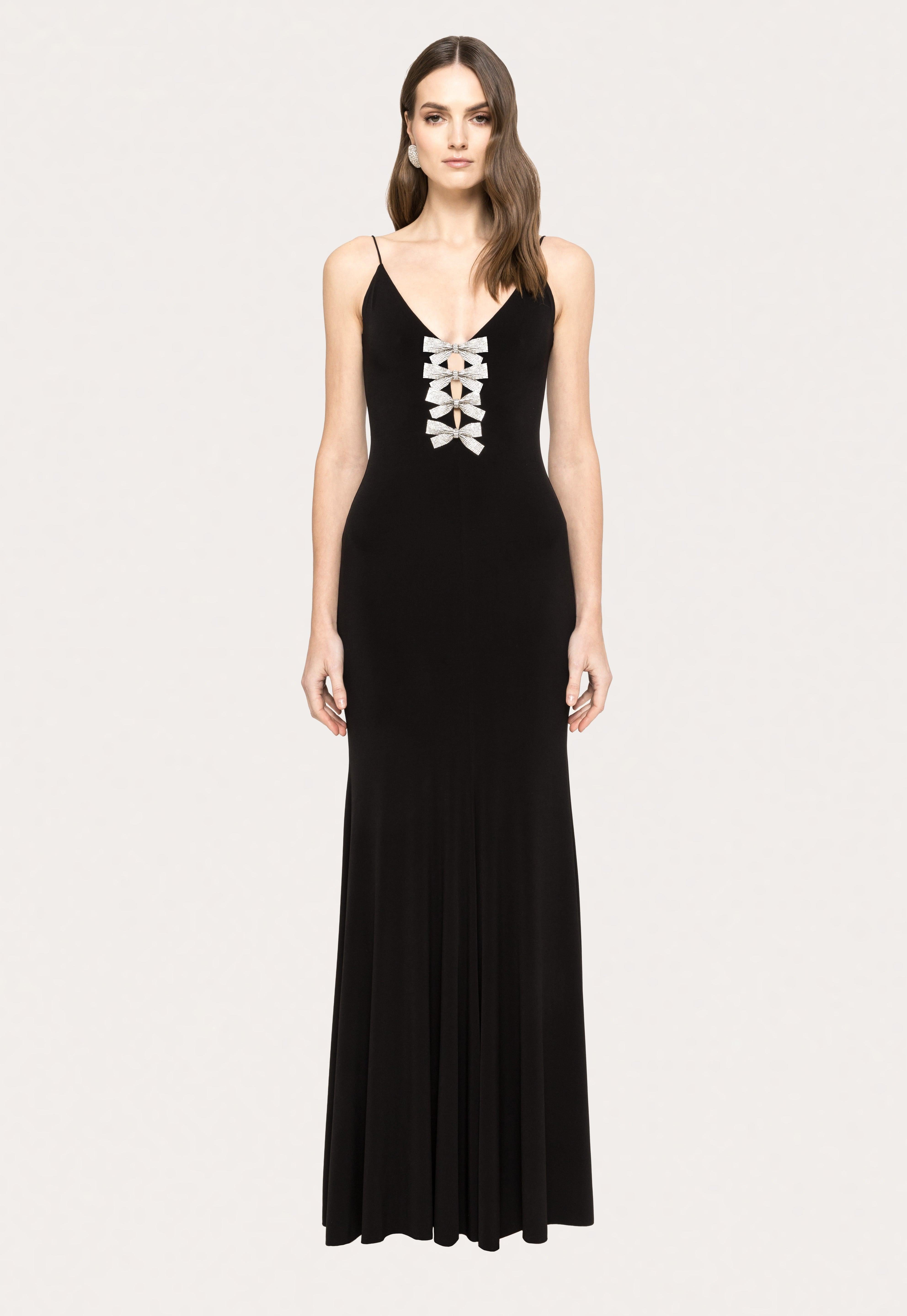 BOW FRONT SLIP DRESS