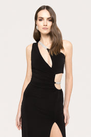 CUTOUT DRAPE DRESS