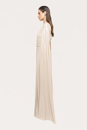 PLEATED CAPE GOWN