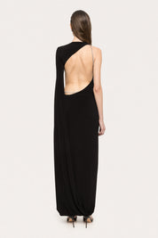 ASYMMETRIC CAPE GOWN