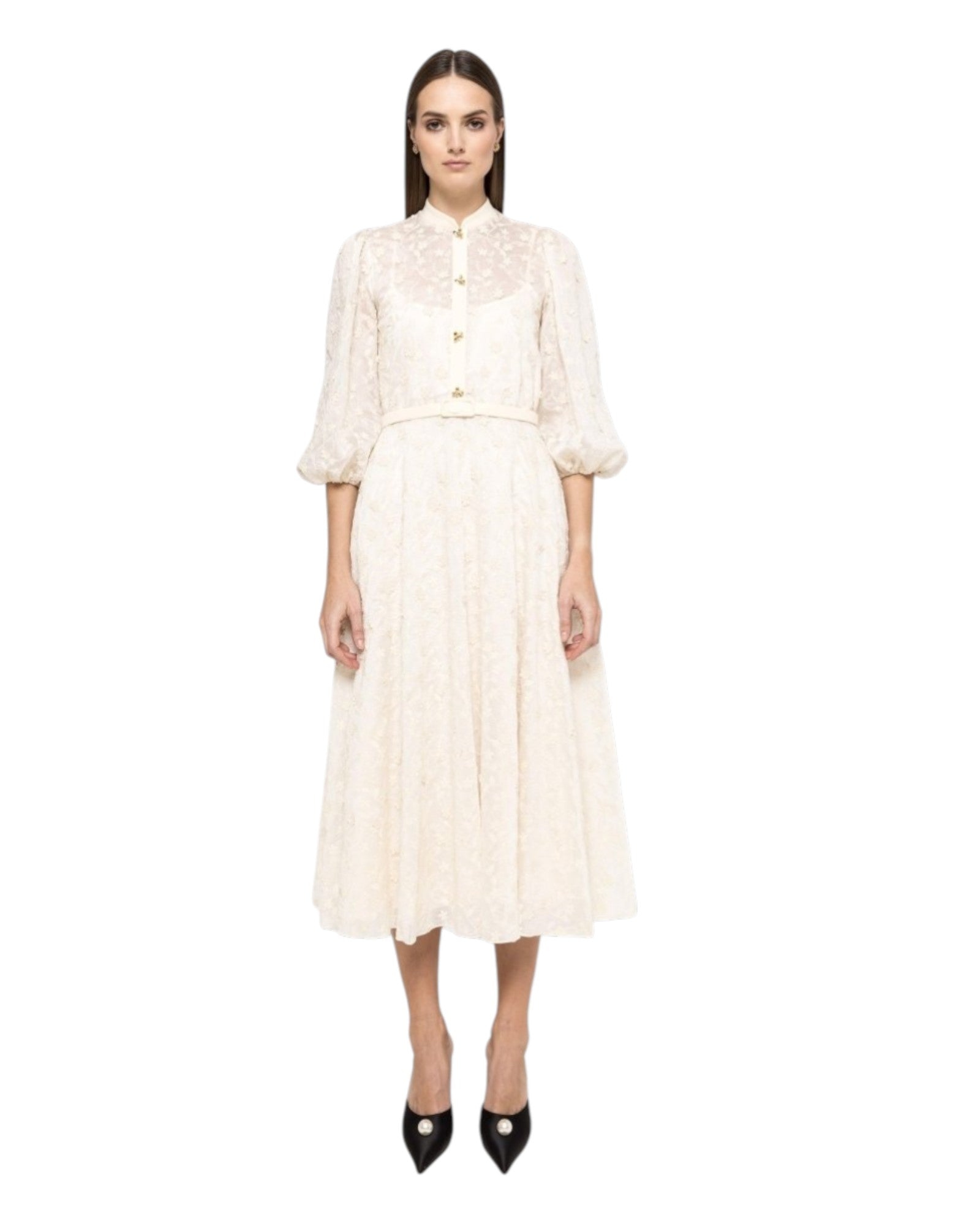 EMBROIDERED LONG DRESS