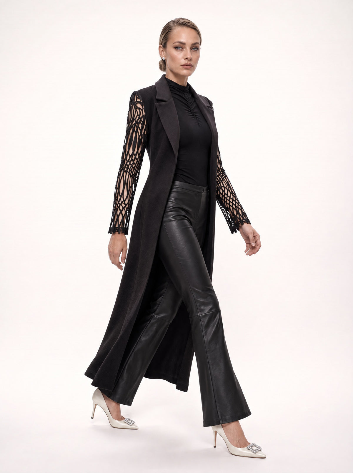 GRAPHIC SLEEVE STRUCTURED CARDIGAN