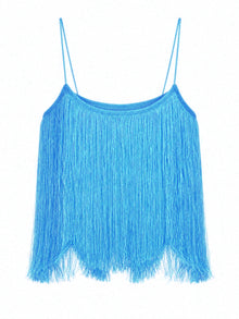 FRINGE CAMI CROP TOP