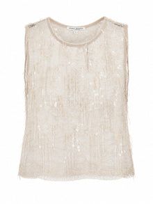 TEXTURED LACE SLEEVELESS TOP