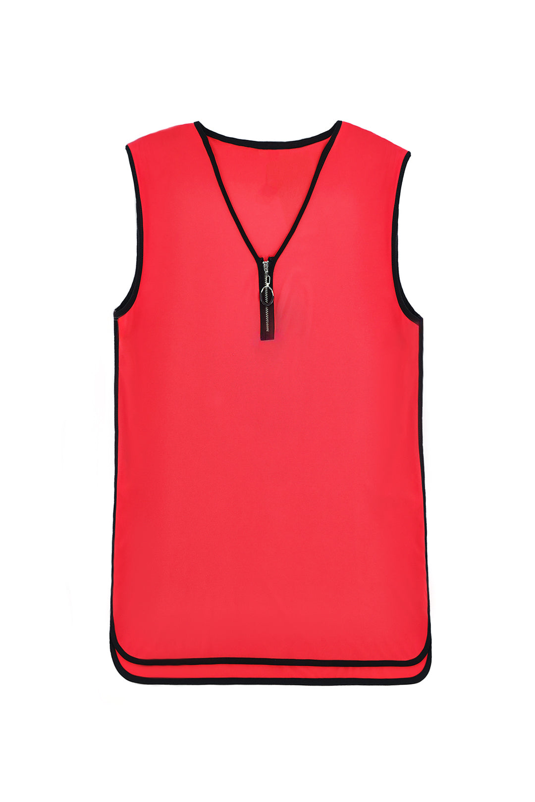SLEEVELESS ZIPPER TOP