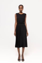 Pleated Midi Dress