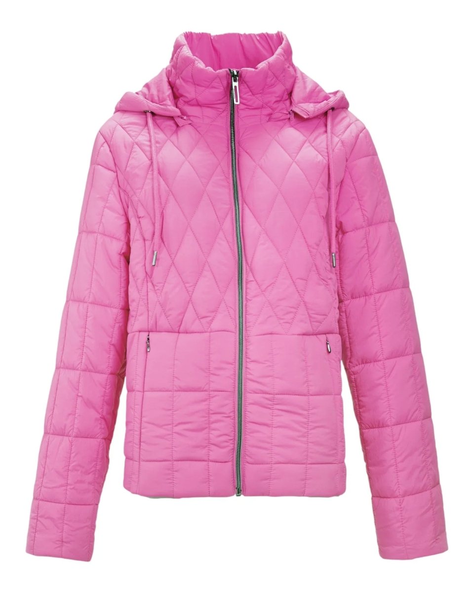 QUILTED HOODED PUFFER JACKET