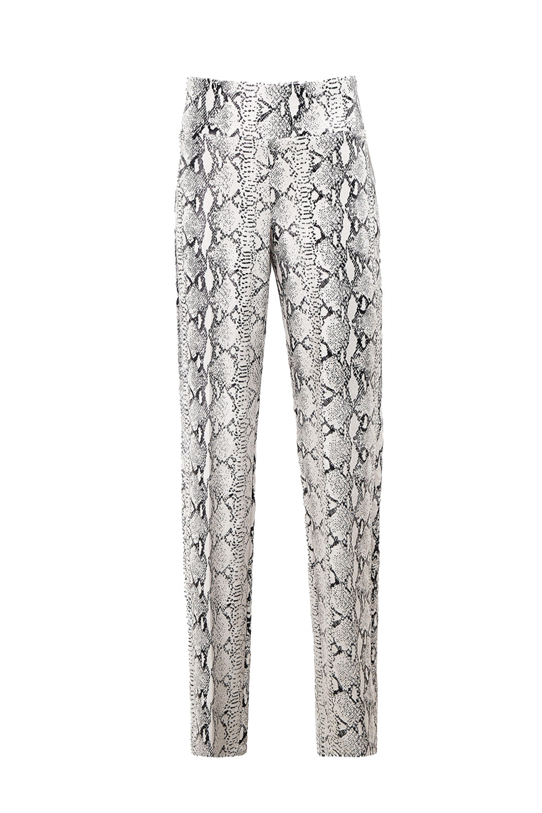 SNAKESKIN PRINT SLIM PANTS