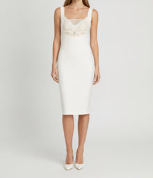 LACE BUSTIER PENCIL DRESS