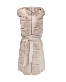 HOODED FUR GILET