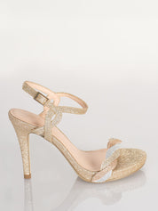 Twist Strap Diamanté Heels