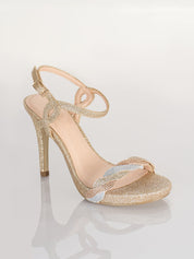 Twist Strap Diamanté Heels